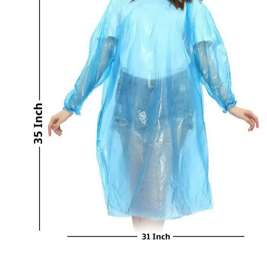 Wallet-Friendly Reusable Rain Card — Adult Raincoat, Multicolour (Set of 5)